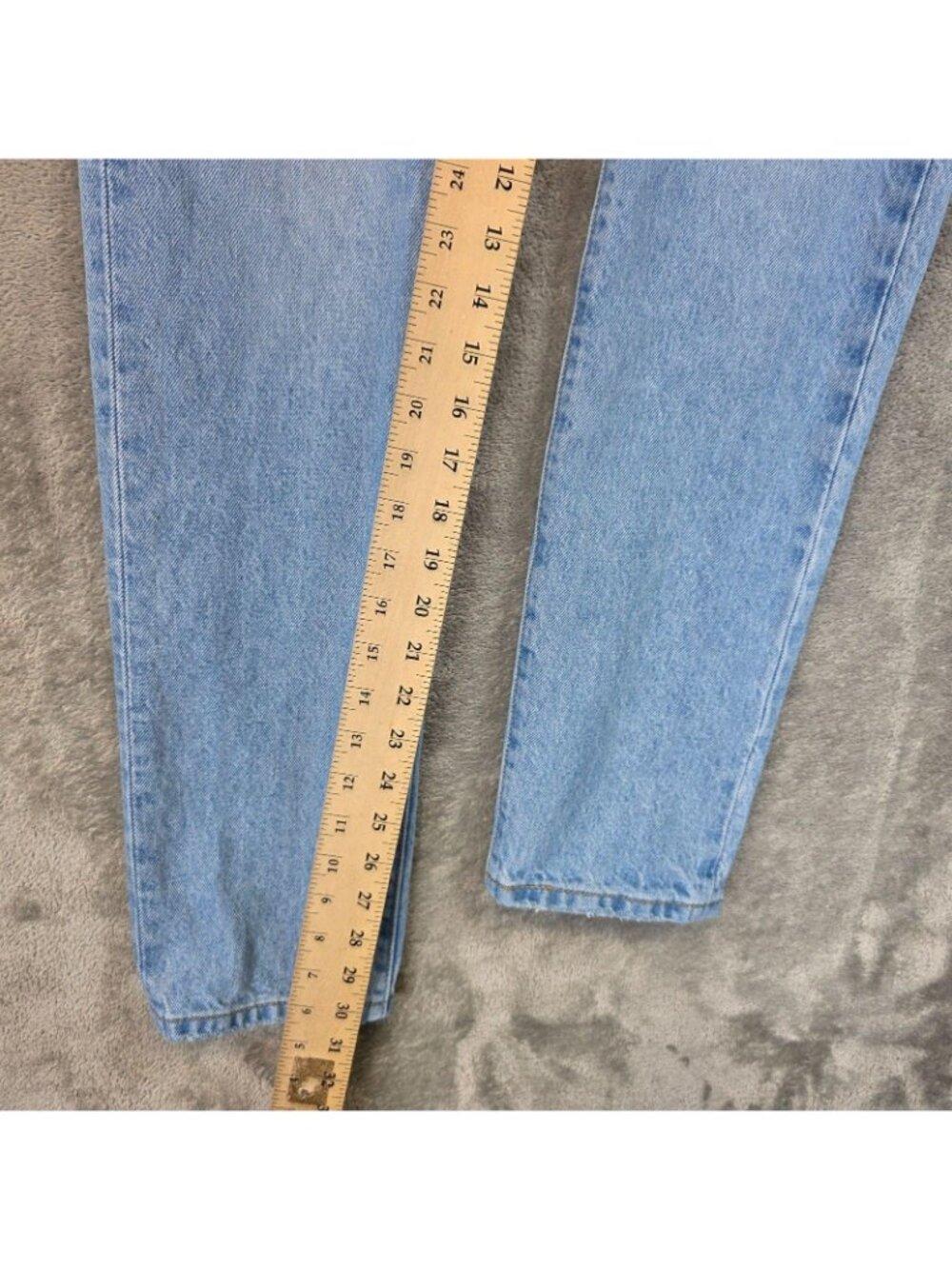 Levis Premium 501 Straight Jeans Womens W23 Blue Light Wash High Rise Denim - Picture 11 of 16